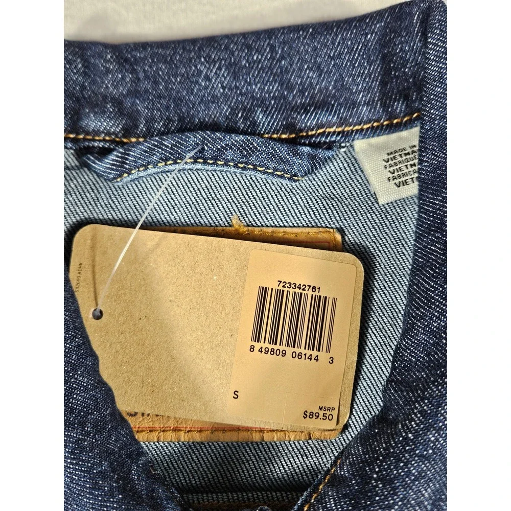 Levis Mens Standard Trucker Jacket Dark Wash‎ Denim Blue 723342761 Size S New